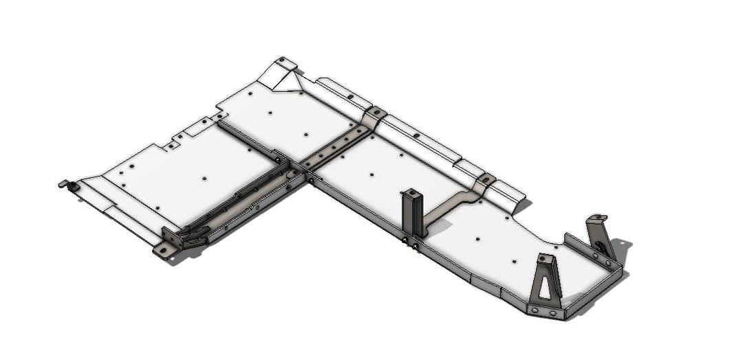 JLU Gas Tank/T-Case MOD Skid (5000-Series 4 Door Modular Skid Kit)