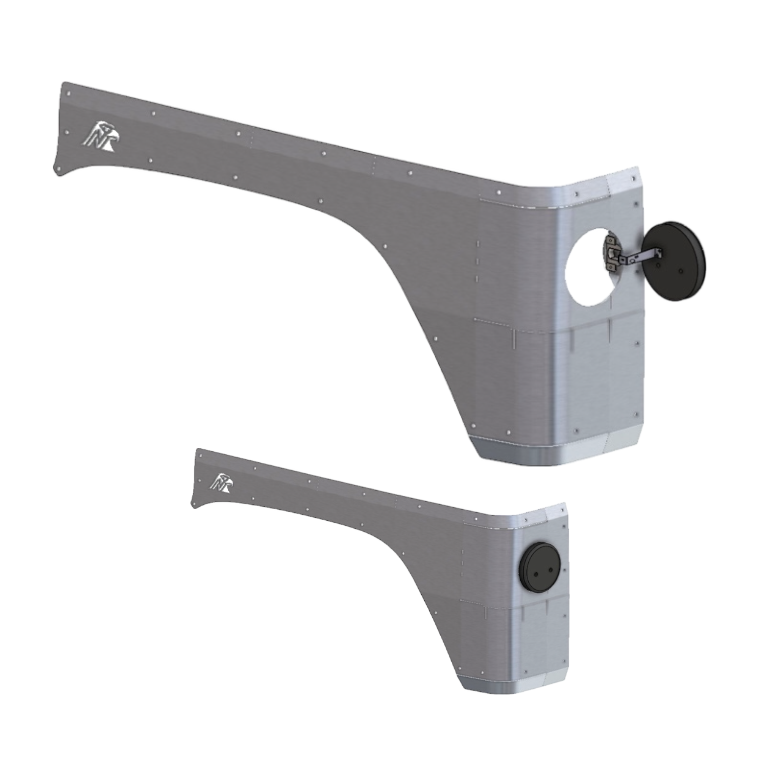 JLU Rear Corner Armor - Stealth Fuel Door (2018-2026 JLU) – Next
