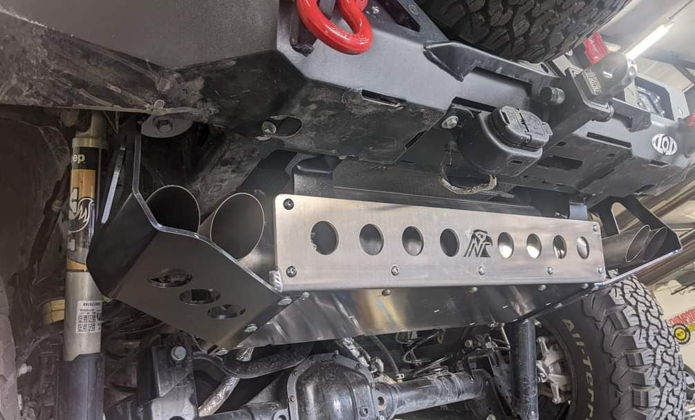 JL 392 Aluminum Rear Exhaust Skid Plate (5000-Series Modular Skid Kit)