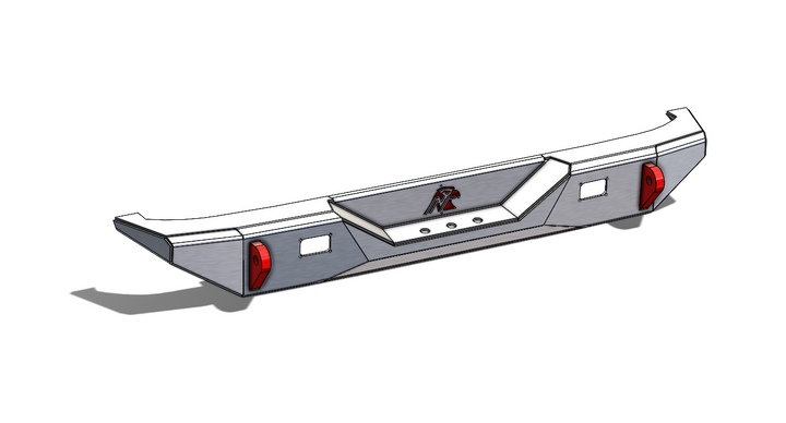 JK Aluminum Rear Bumper - Featherweight Series.