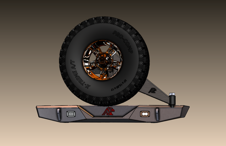 JL Rear Bumper - Rimrocker Series - with Tire Carrier.