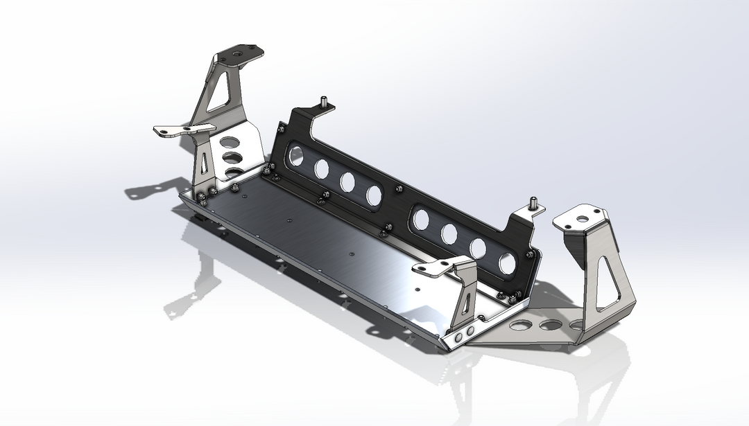 JL 392 Aluminum Rear Exhaust Skid Plate (5000-Series Modular Skid Kit)