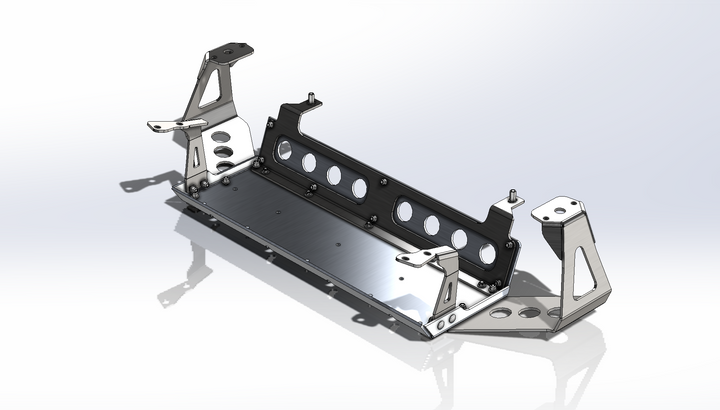 JL 392 Aluminum Rear Exhaust Skid Plate (5000-Series Modular Skid Kit)