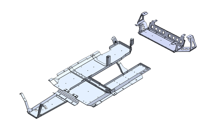 JLU Aluminum Belly Skids - 392 Hemi