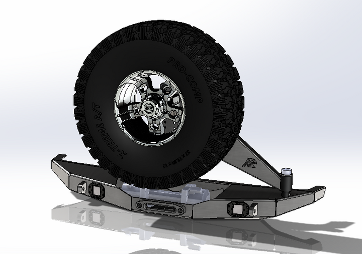 JL Scout Series - Rear Winch Bumper with Tire Carrier.