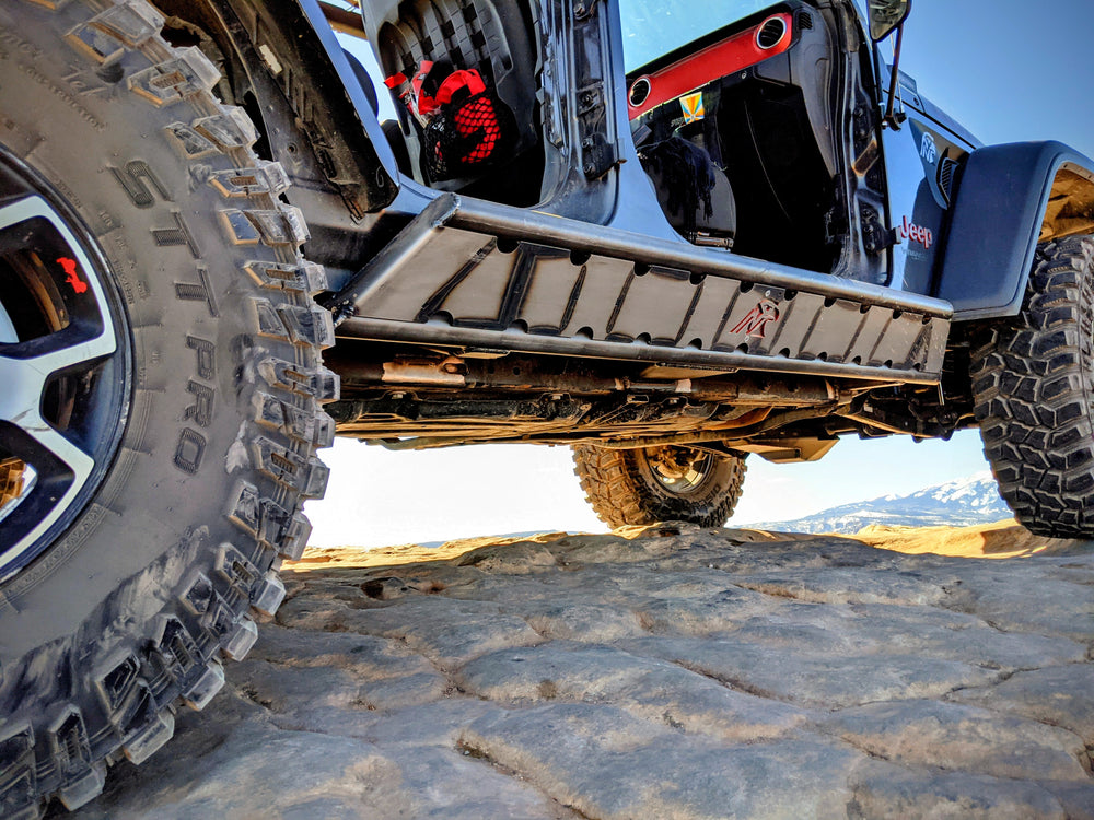 JLU Rock Sliders - Frame Mounted - Rimrocker Series.