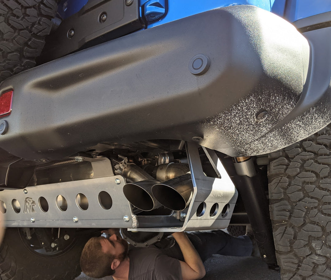 JL 392 Aluminum Rear Exhaust Skid Plate (5000-Series Modular Skid Kit)