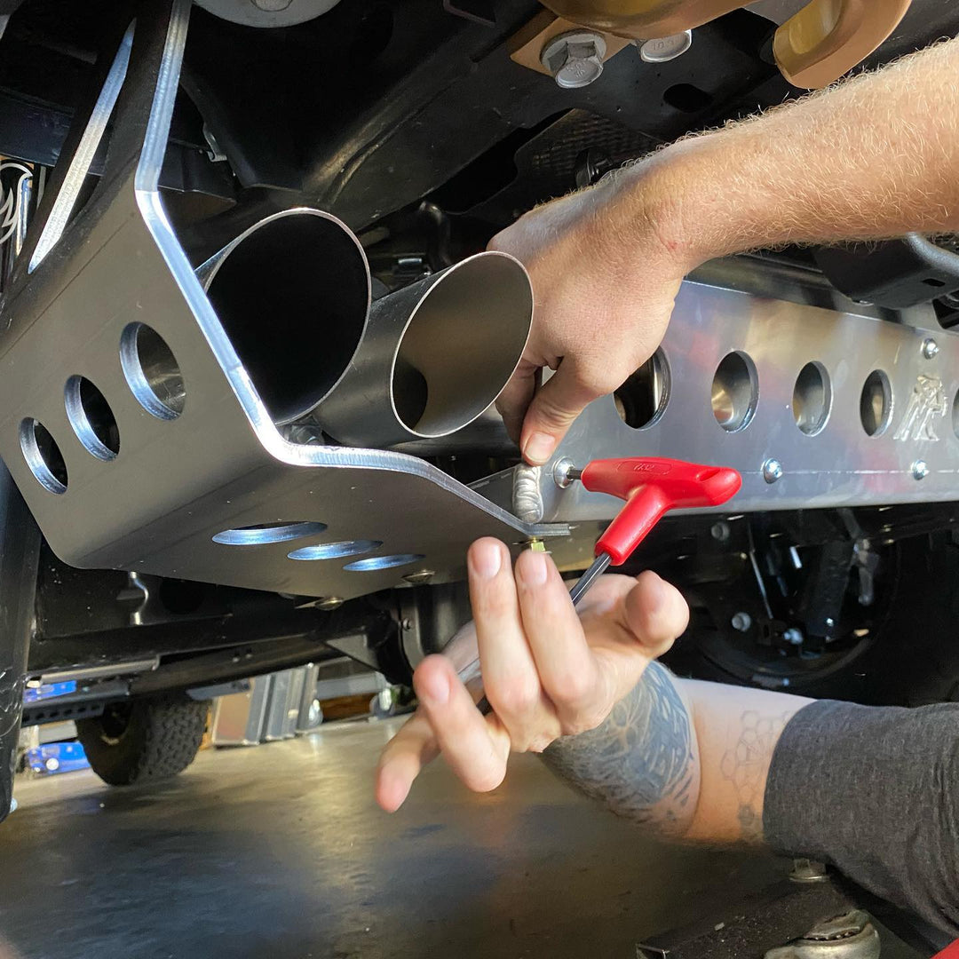 JL 392 Aluminum Rear Exhaust Skid Plate (5000-Series Modular Skid Kit)