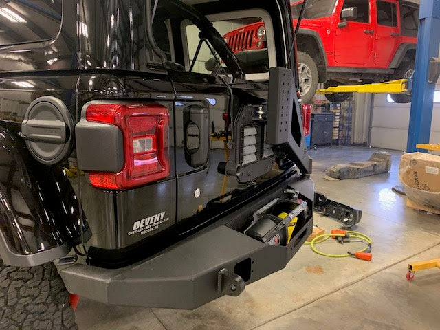 JL Scout Series - Rear Winch Bumper with Tire Carrier.