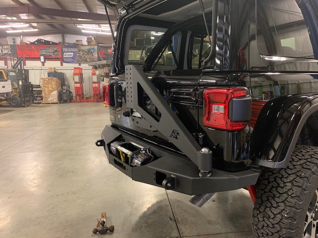 JL Scout Series - Rear Winch Bumper with Tire Carrier.