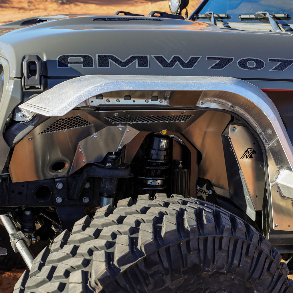 JL/JT Aluminum Front Inner Fender Liners (Rock Krawler Coilover