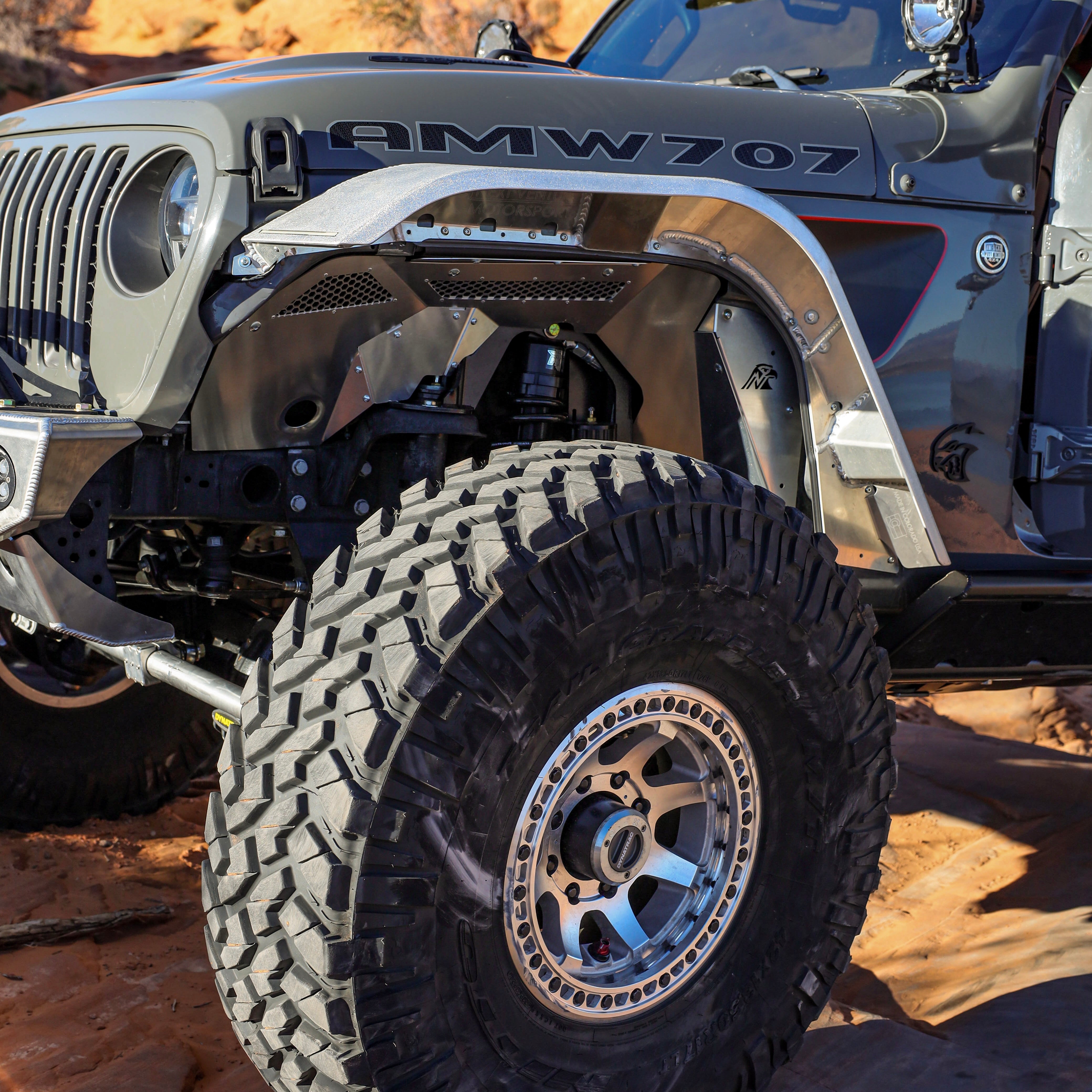 JL/JT Aluminum Front Inner Fender Liners (Rock Krawler Coilover