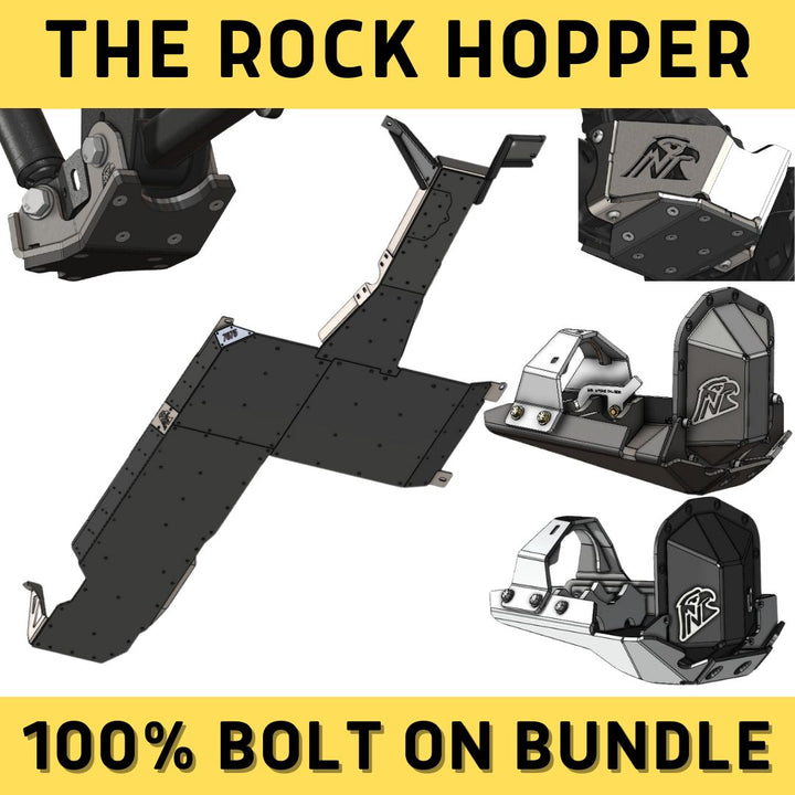 Rock Hopper Bundle: Undercarriage Skid Package (3.6 V6 JLU - Bare Metal)