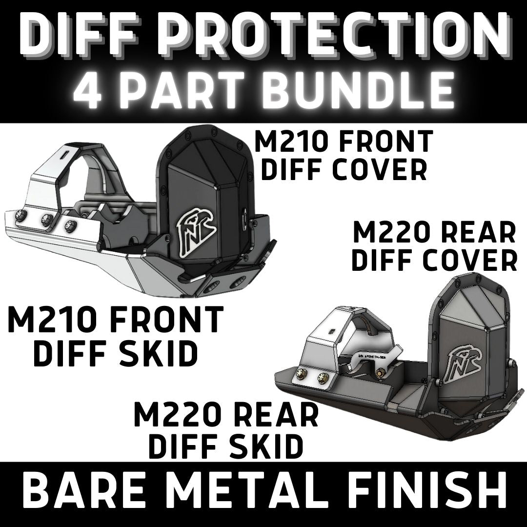 Diff Router Finishes Diff Protection Bundle: M210/M220 Diff Covers & Pinion Guards (JL/JT ...