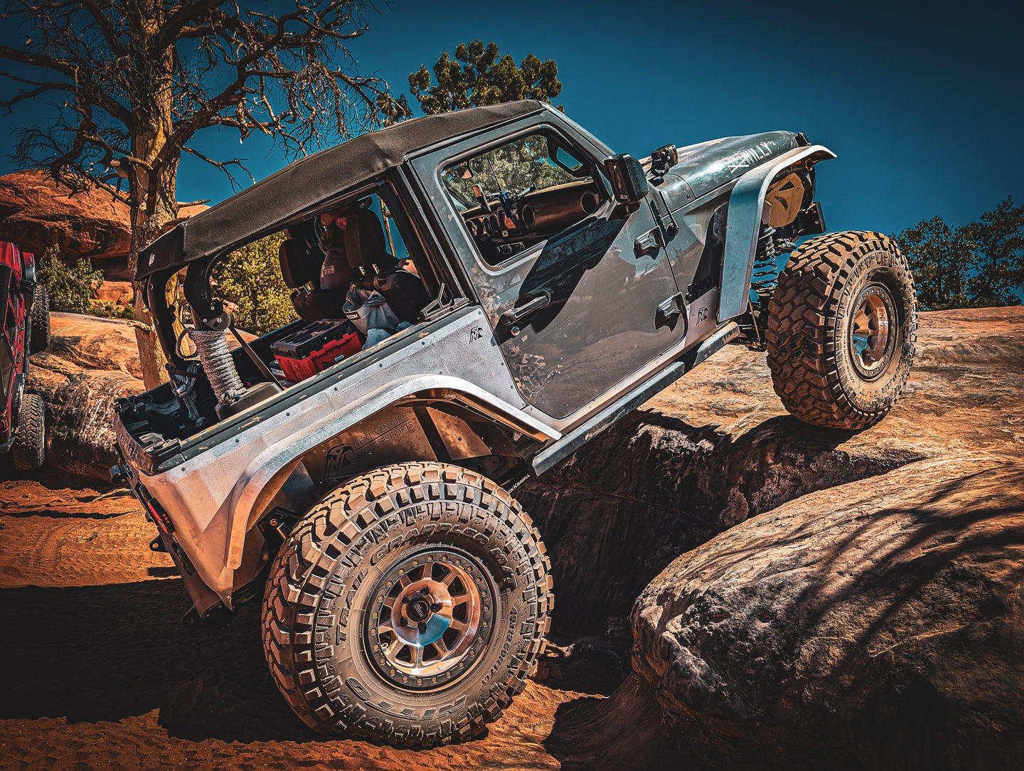 Next Venture JL 2-Door 6” Stretch Armor Kit – Aluminum Armor for