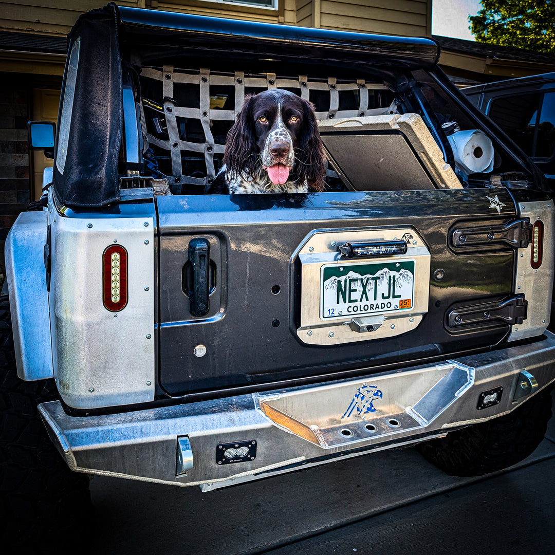 JL Spare Tire Delete & License Plate Relocation Bracket