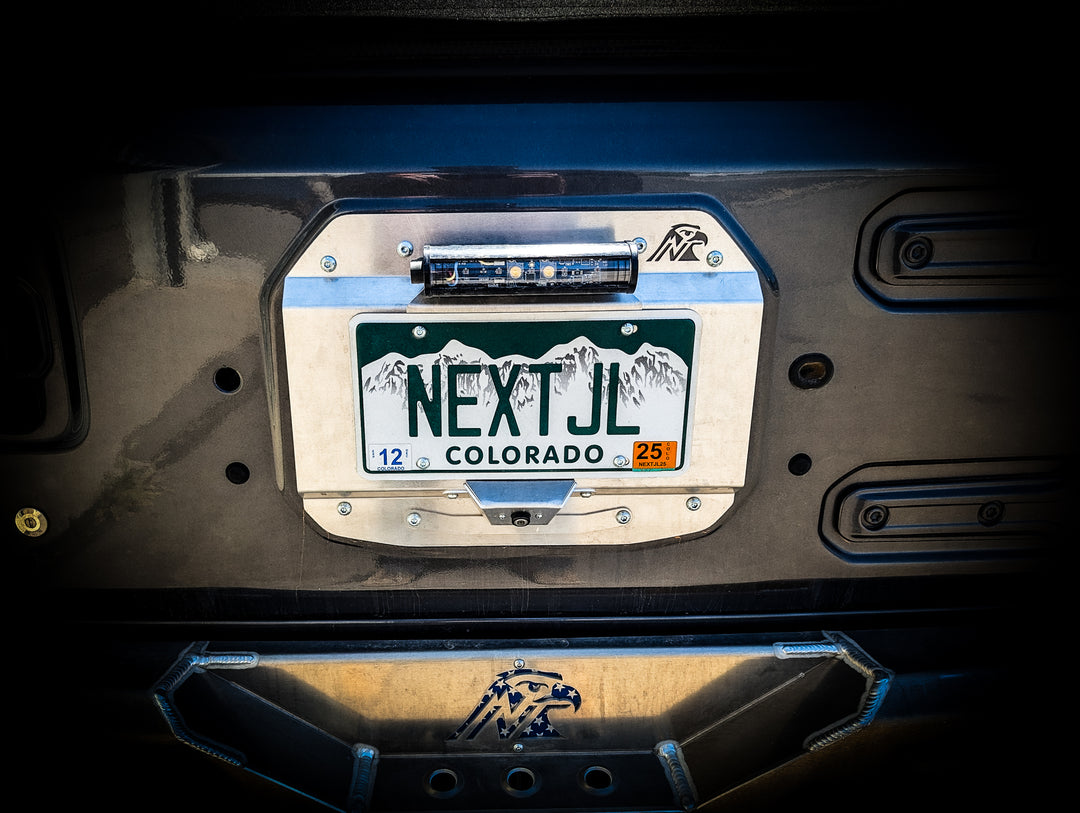 JL Spare Tire Delete & License Plate Relocation Bracket