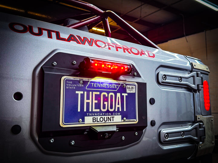 JL Spare Tire Delete & License Plate Relocation Bracket