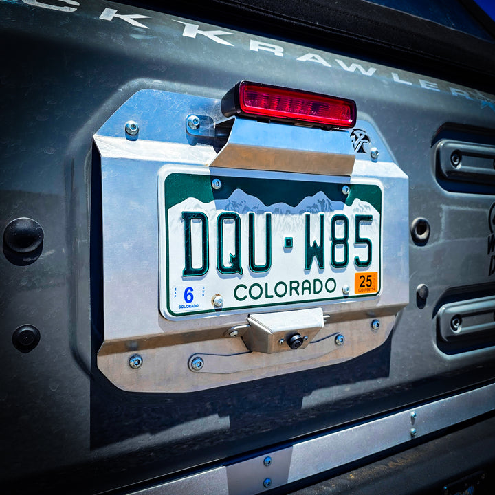 JL Spare Tire Delete & License Plate Relocation Bracket