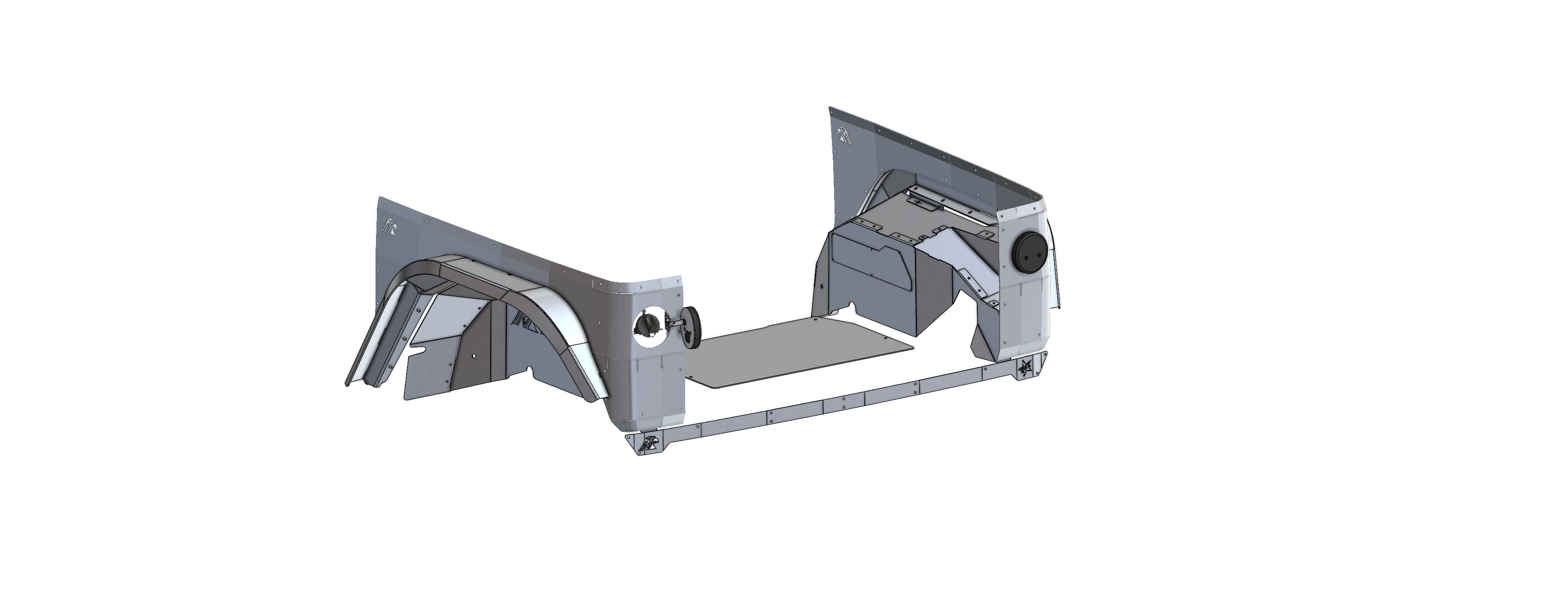 EXKeePer フル施工キット Next Venture JL 2-Door 6” Stretch Armor Kit – Aluminum Armor for