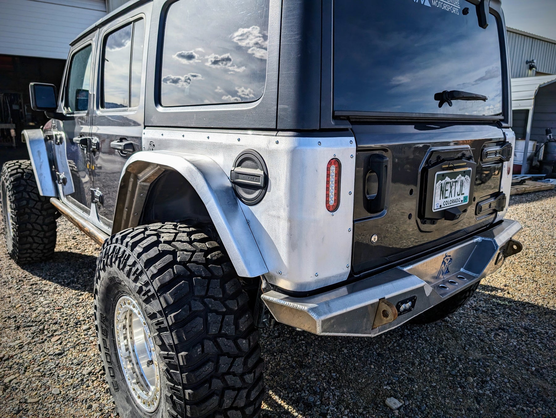 Armor Rear View JLU Rear Corner Armor for Jeep Wrangler 4-Door – 3/16