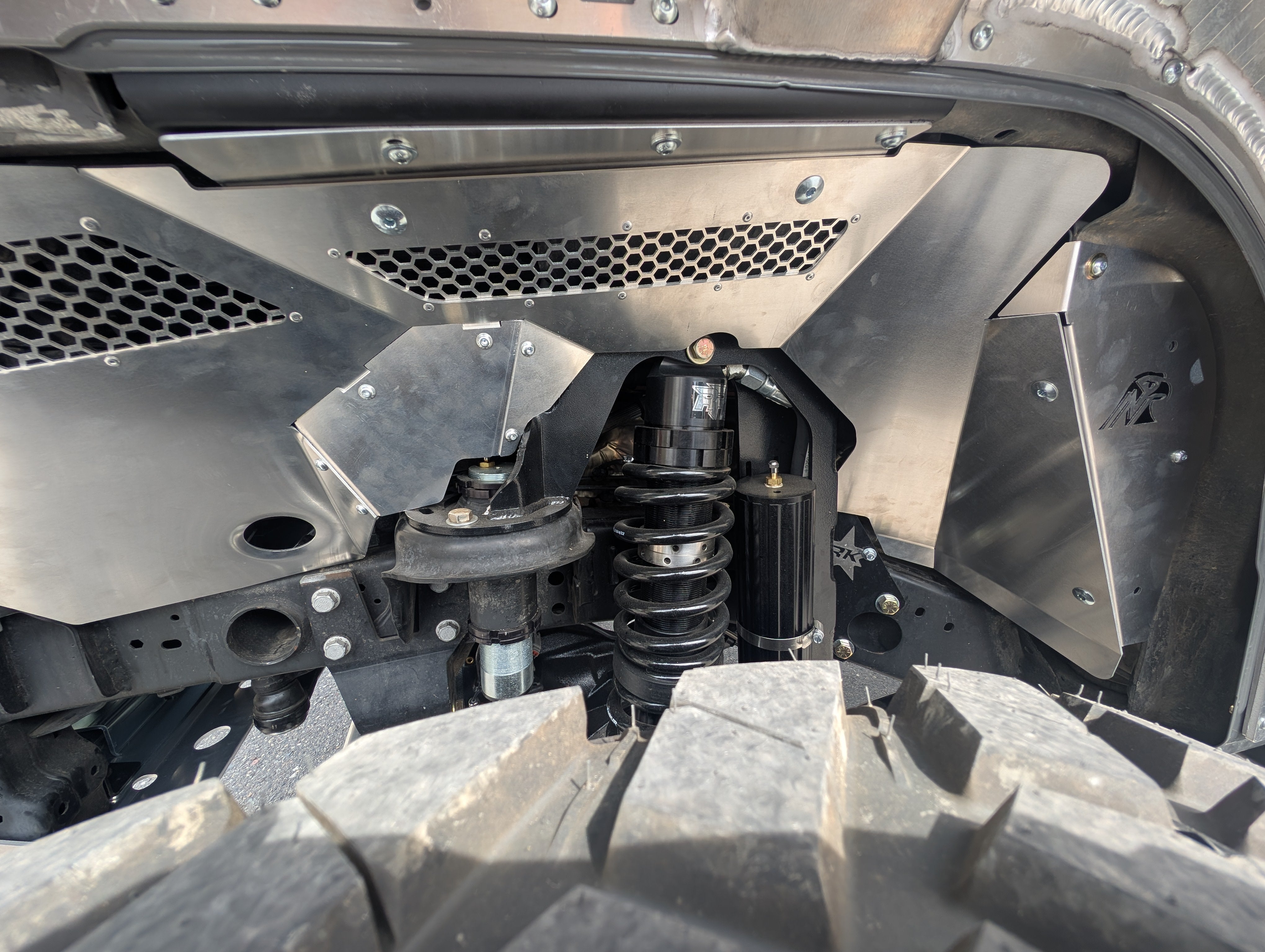 JL/JT Aluminum Front Inner Fender Liners (Rock Krawler Coilover
