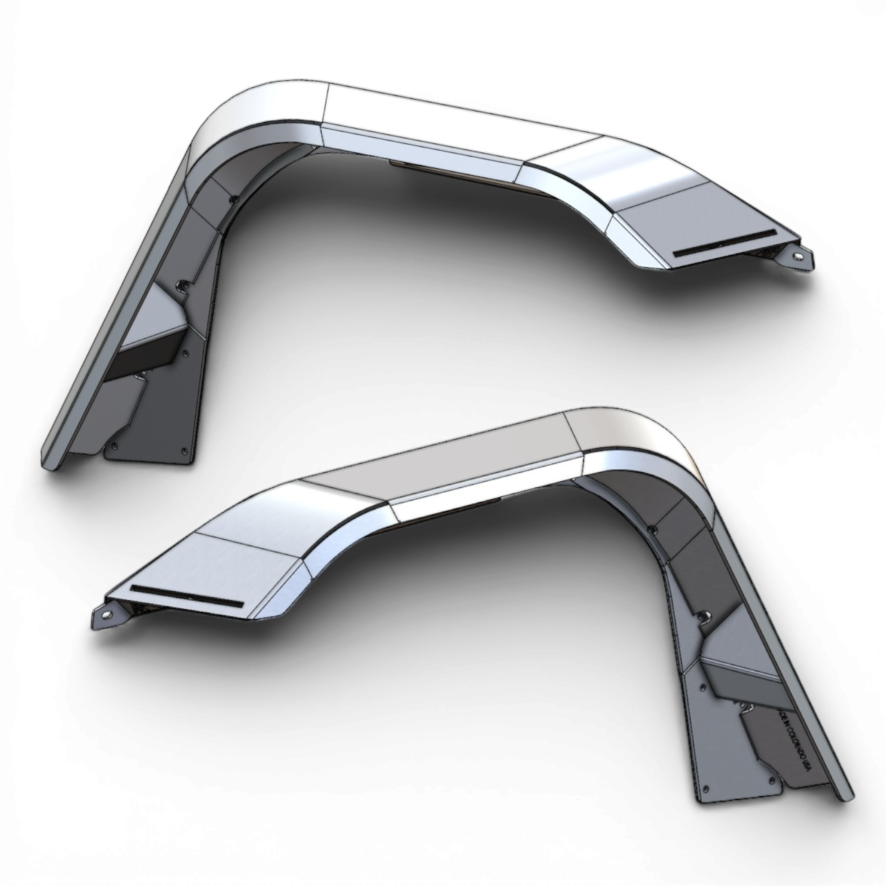 JL/JT Aluminum High Line Fender Flares (Front)