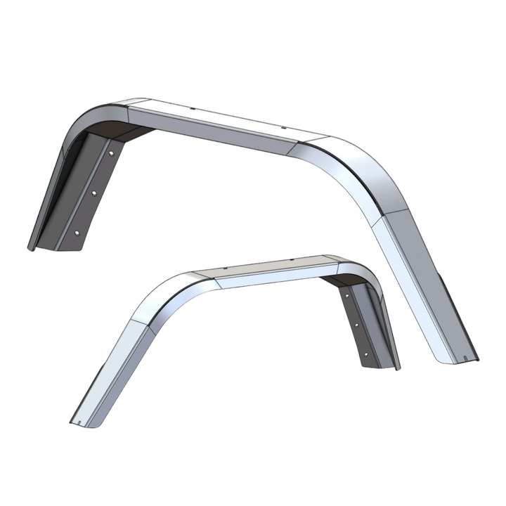 JT Aluminum High Line Fender Flares (Rear)