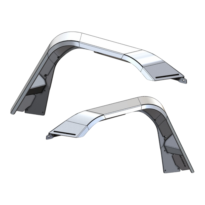 JL/JT Aluminum High Line Fender Flares (Front)