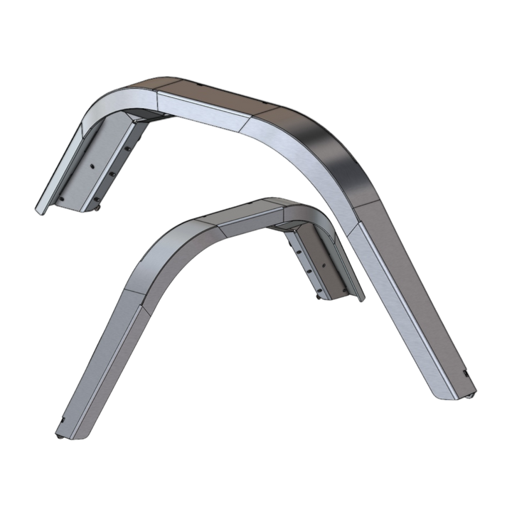 JL Aluminum High Line Fender Flares (Rear)