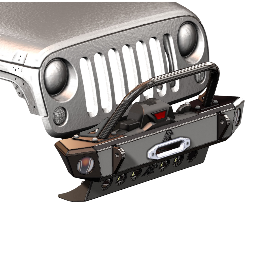 JK Front Bumper - Adventure Series (Steel)