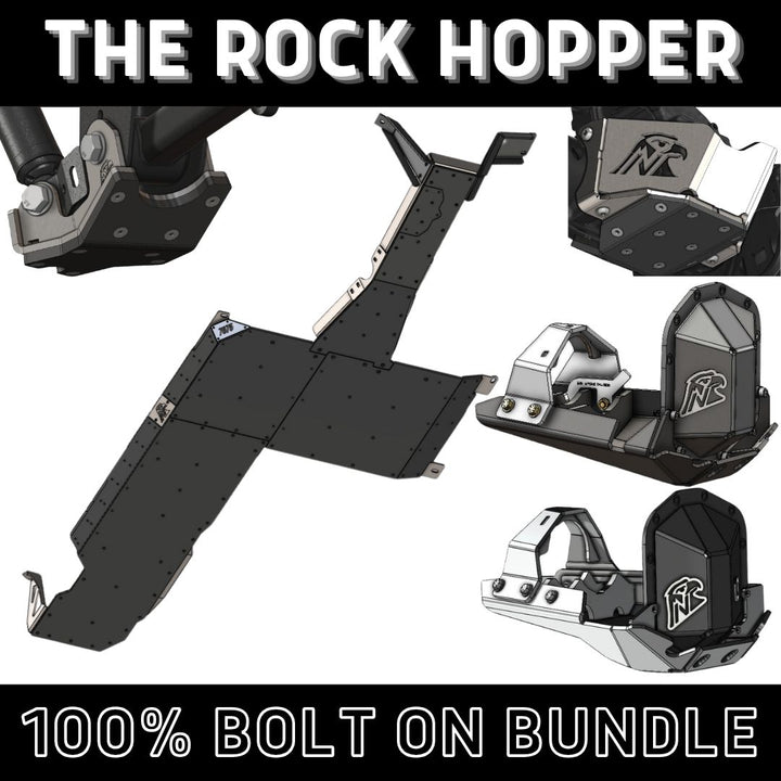 Rock Hopper Bundle: Undercarriage Skid Package (3.6 V6 JLU - Bare Metal)