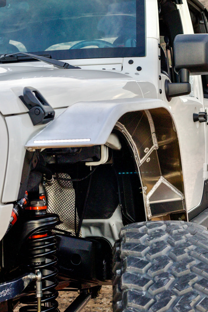 JK Aluminum High Line Fender Flares (Front)