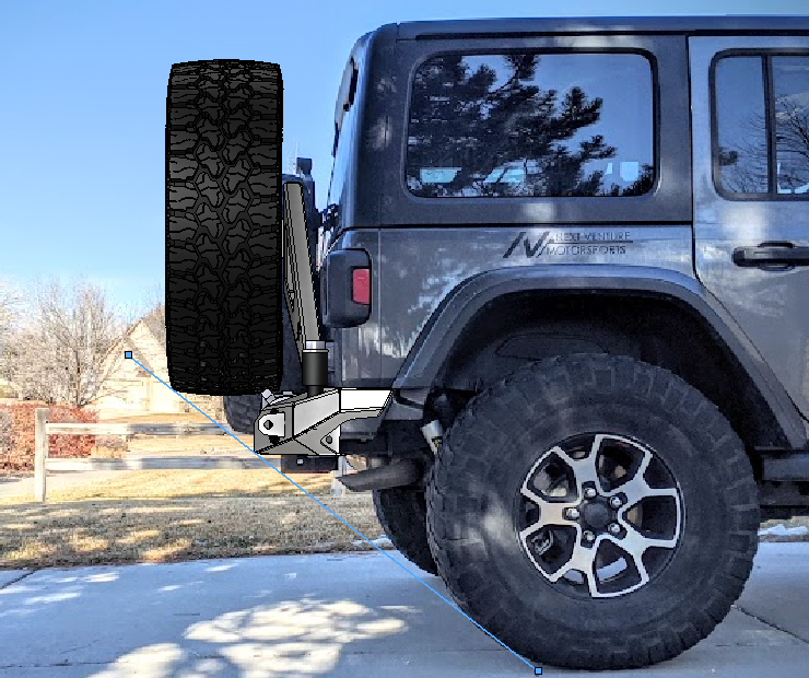 JL Scout Series - Rear Winch Bumper with Tire Carrier.